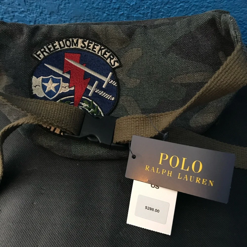 New Polo Ralph Lauren Canvas Camouflage Bum Bag Fanny Pack Belt Bag Pouch $300 - Picture 7 of 9